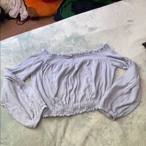 Off the shoulder long sleeve top